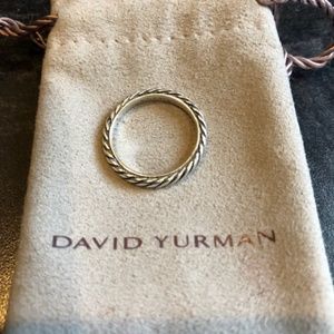 DAVID YURMAN Sterling Silver Cable Band Ring 7